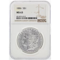 1886 NGC MS63 Morgan Silver Dollar