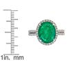 Image 4 : 4.44 ctw Emerald and Diamond Ring - 14KT White Gold