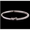 Image 2 : 14KT White Gold 2.68 ctw Diamond Bangle Bracelet