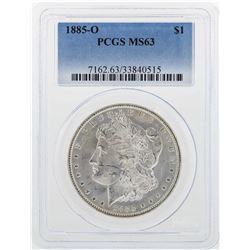 1885-O $1 Morgan Silver Dollar Coin PCGS MS63