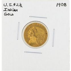 1908 $2 1/2 Indian Head Gold Coin