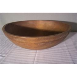 Primitive wood dough bowl