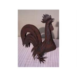 Folk art tin rooster