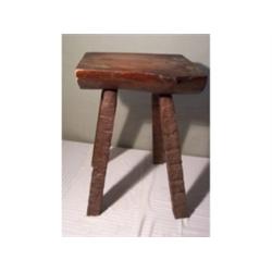 Primitive plank seat stool