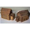 Image 1 : Two tramp art log cabins