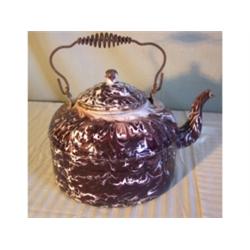 Deep purple granite kettle