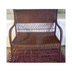 Arts Crafts Wicker settee