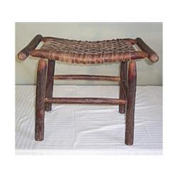 Rustic Hickory footstool