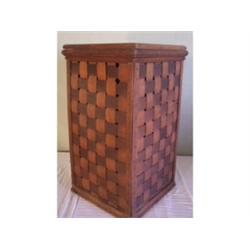 Oak hamper, 38 high