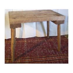 Primitive hand-made log bench