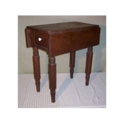 Drop-leaf walnut table