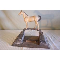 Horse motif cast iron boot scraper