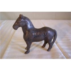 Black Beauty cast iron bank