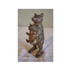 Two bear cast iron banks