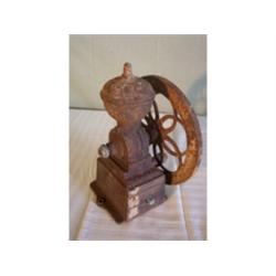 cast coffee grinder, marked