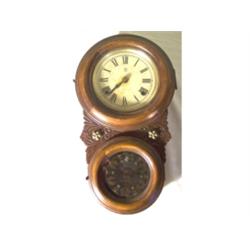 Oak case clock marked FK