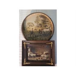 Two farm-themed wall décor