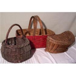 Lot of three vintage baskets