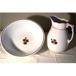 Wilkinson Tea Leaf pitcher and bowl