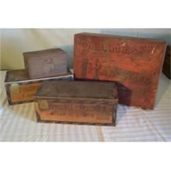 4-item lot of tobacco boxes and tins