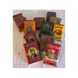 Lot of 12 pocket-size tobacco tins