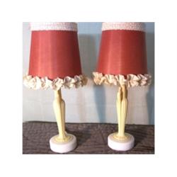 Pair of Aladdin electric dresser lamps