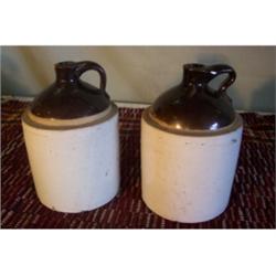 Lot of two, 9" lil' brown jugs