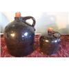Image 1 : Lot of two brown jugs, 11 1/2" and 8"