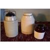 Image 1 : Lot of three - 2 canners, small crock
