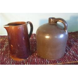 Two items, pitcher (as-is) and jug