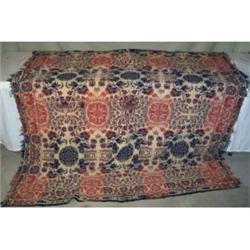 Tri-color fancy jacquard coverlet