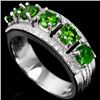 Image 1 : Natural Green Chrome Diopside Ring