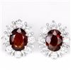 Image 1 : Natural Red/Orange Garnet Earrings