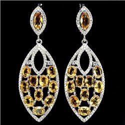 NATURAL ORANGISH YELLOW CITRINE Earrings