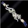 Image 2 : Natural Tanzanite C-Diopside Fire Opal Tiger Bracelet