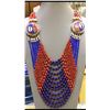 Image 1 : Tibet Hand Made Natural Coral, Lapis Lazuli Necklace