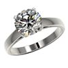 Image 1 : 2.55 CTW Certified G-Si Quality Diamond Solitaire Ring 10K White Gold - REF-854M2F - 36560