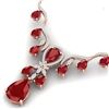 Image 1 : 37.14 CTW Royalty Ruby & VS Diamond Necklace 18K Rose Gold - REF-763M6F - 38593