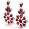Image 1 : 51.8 CTW Royalty Designer Ruby & VS Diamond Earrings 18K White Gold - REF-527Y3N - 39048