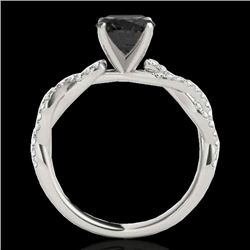 1.25 CTW Certified Vs Black Diamond Solitaire Ring 10K White Gold - REF-54H9W - 35235