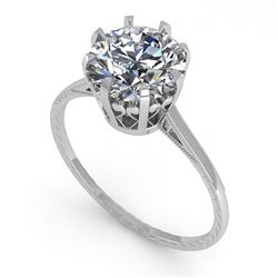 2 CTW VS/SI Diamond Solitaire Engagement Ring 18K White Gold - REF-933T9X - 35766