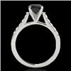 Image 1 : 1.2 CTW Certified Vs Black Diamond Solitaire Ring 10K White Gold - REF-48Y2N - 34973