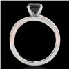 Image 1 : 1.4 CTW Certified Vs Black Diamond Solitaire Ring Two Tone 10K White & Rose Gold - REF-73M6F - 35544