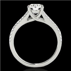 1.75 CTW H-SI/I Certified Diamond Solitaire Ring 10K White Gold - REF-337N5Y - 35309