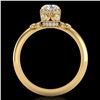 Image 1 : 1 CTW VS/SI Diamond Solitaire Art Deco Ring 18K Yellow Gold - REF-157M5F - 36853