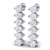 Image 1 : 3 CTW Certified VS/SI Diamond Earrings 18K White Gold - REF-200X5T - 40019