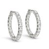 Image 1 : 8 CTW Diamond VS/SI Certified 23 Mm Hoop Earrings 14K White Gold - REF-936W8H - 29023