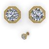 Image 1 : 2.05 CTW Certified VS/SI Diamond Stud Earrings 14K Yellow Gold - REF-550F3M - 35617