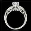 Image 1 : 1.25 CTW H-SI/I Certified Diamond Solitaire Antique Ring 10K White Gold - REF-156M4F - 34792