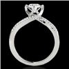 Image 1 : 1.2 CTW H-SI/I Certified Diamond Bypass Solitaire Ring 10K White Gold - REF-161R8K - 35109